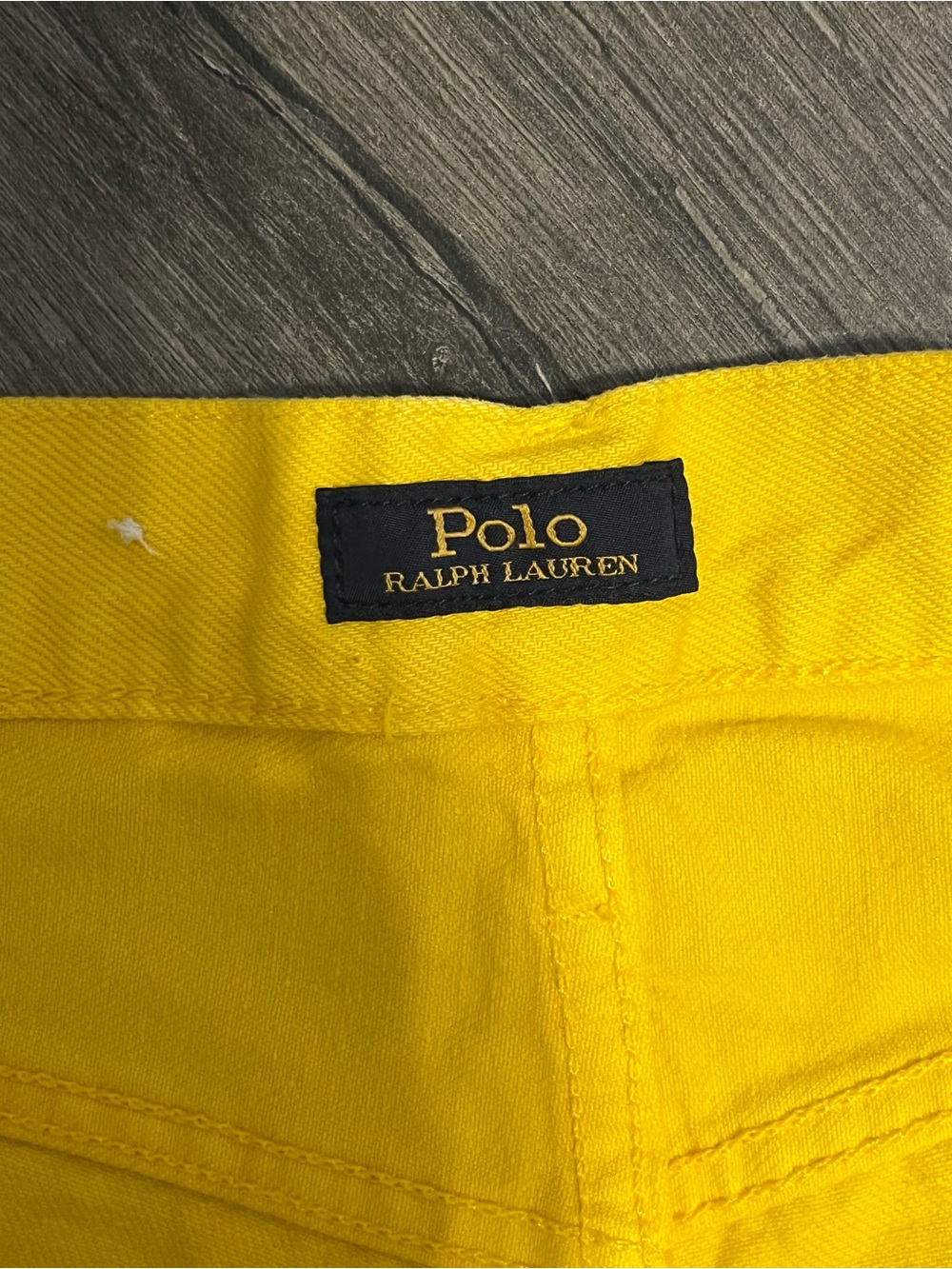 Polo Ralph Lauren Womens Size 26 The Crosby Relaxed Denim Cut Off Yellow Shorts - Picture 9 of 12